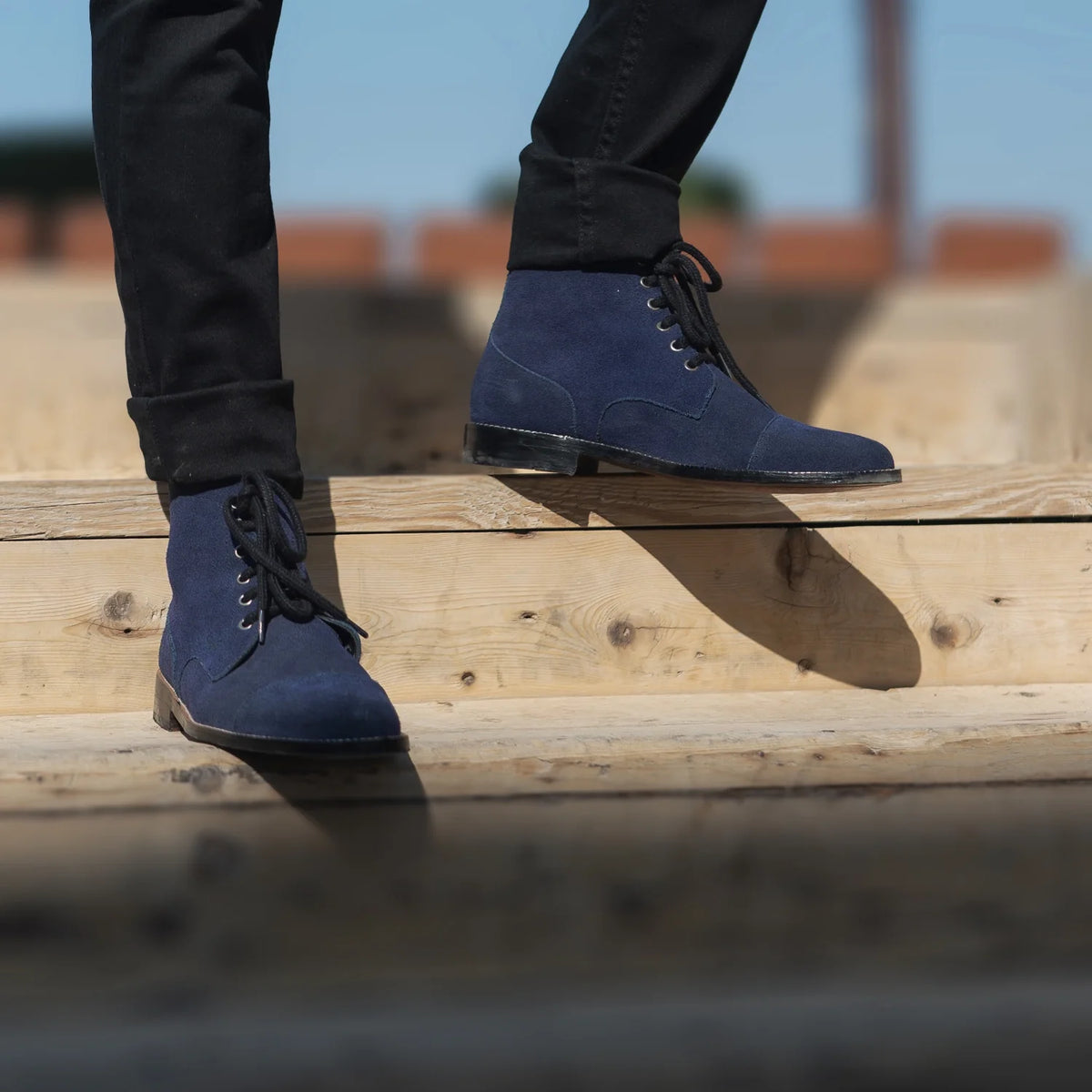 Orlaven Knight Derby Midnight Azul Suede Botas em couro para Homem footwear image 10