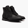 Captain Preto Matte Botas em couro para Homem
