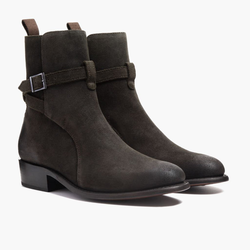 Rogue Dark Olive Suede Botas em couro para Homem