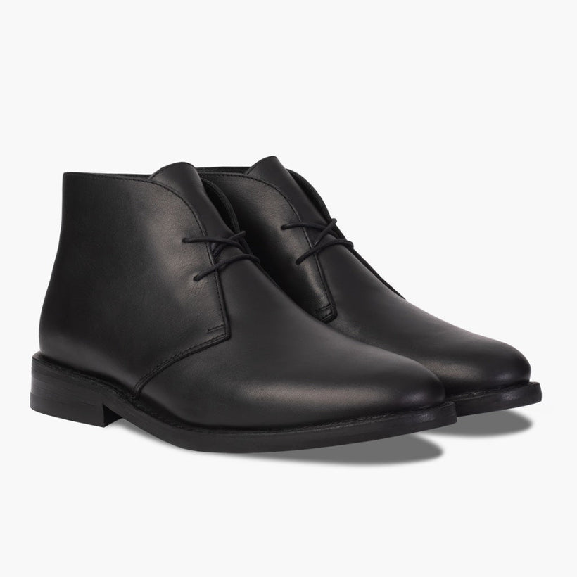 Scout Preto Botas em couro para Homem