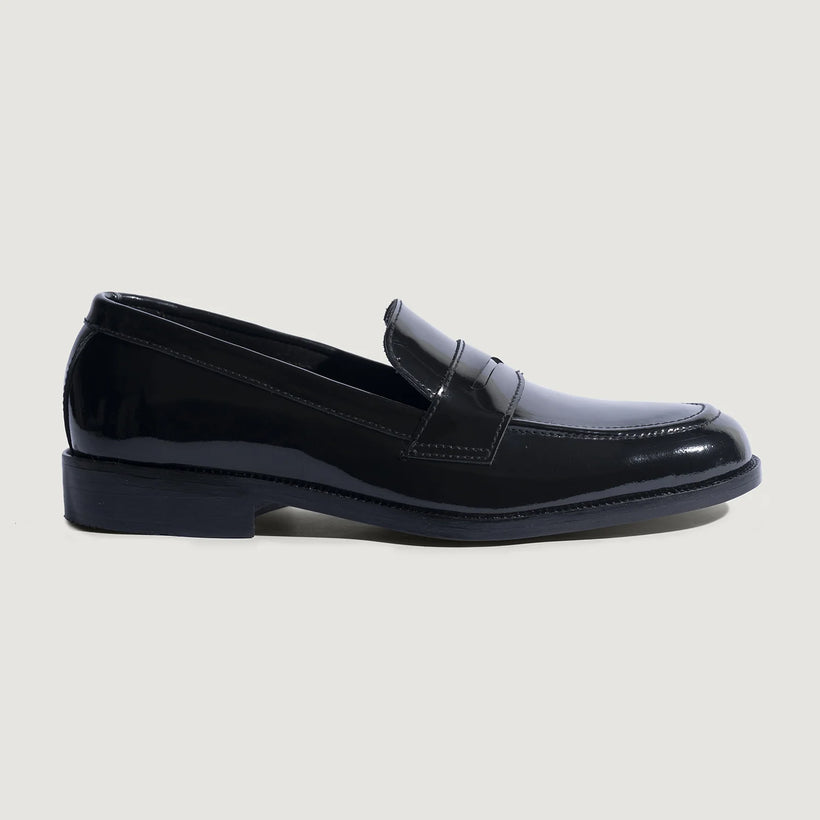 Baxton Preto Patent Leather Loafers para Homem