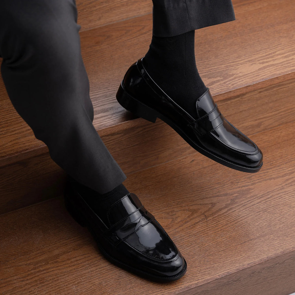 Orlaven Baxton Preto Patent Mocassins em couro para Homem footwear image 10