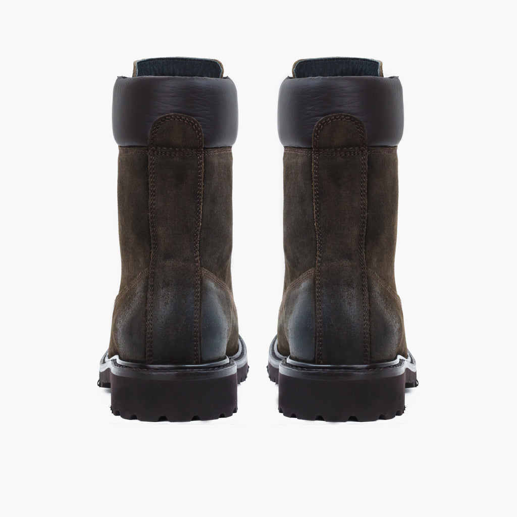 Explorer Dark Olive Suede Botas em couro para Homem - Contraforte reforçado e costuras duplas de precisão
