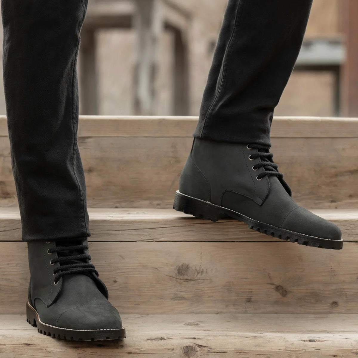 Orlaven Knight Derby Matte Preto Pullup Botas em couro - TerraGrip para Homem footwear image 9