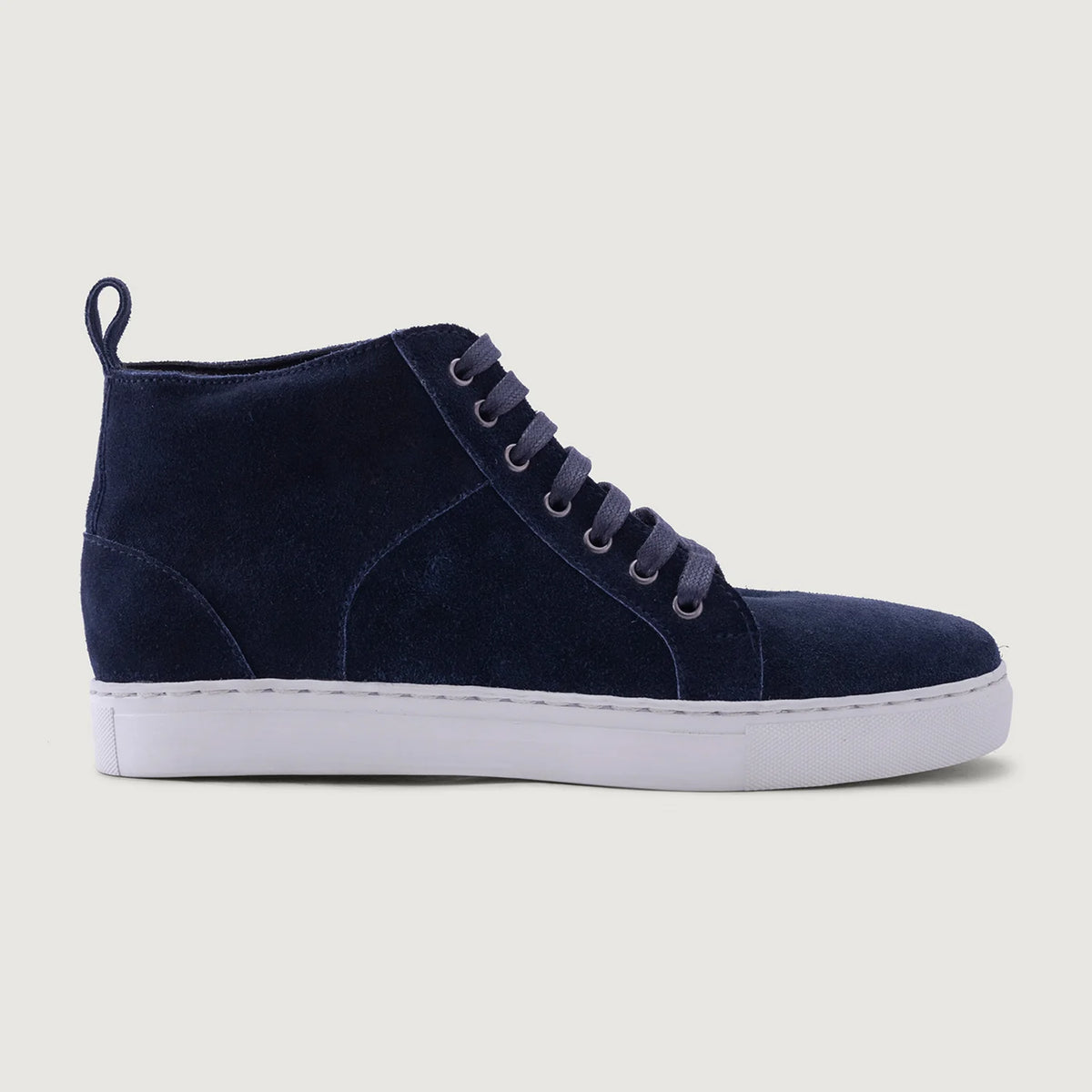 Blue Goatskin Suede Leather Sneakers - Construção de vira Goodyear e biqueira