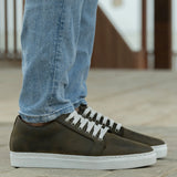 Styled On-Foot Perspective Demonstrating Ankle Fit & Silhouette on Model