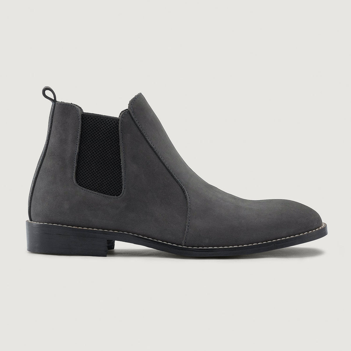 Grey Full-Grain leather Boots - Construção de vira Goodyear e biqueira