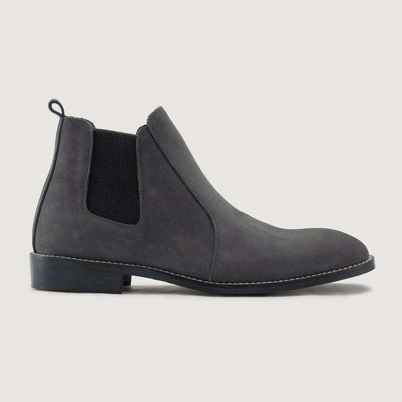 Clarkson Chelsea Grey Nubuck Botas em couro - StudGuardpara Homem