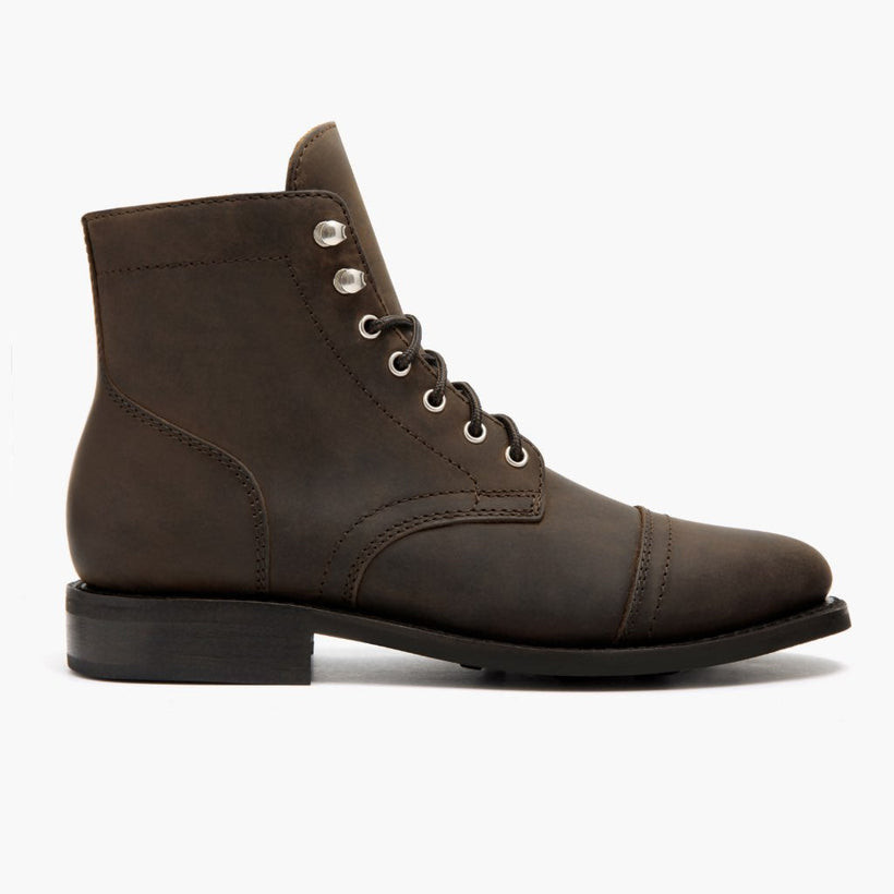 Captain Tobacco Leather Boots para Mulher