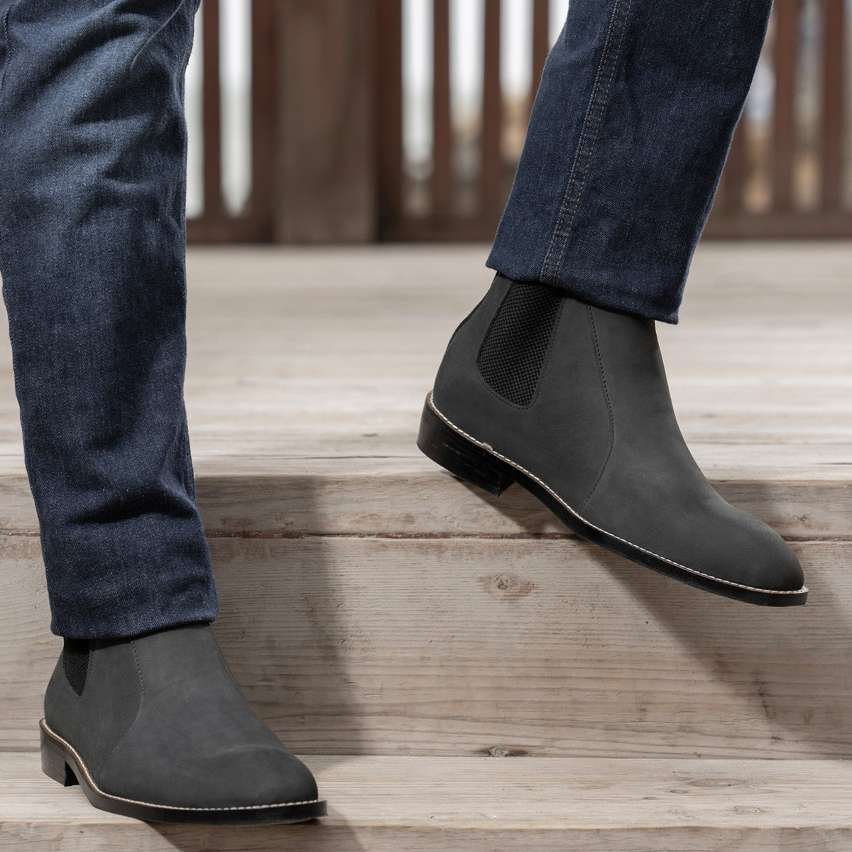 Orlaven Clarkson Chelsea Grey Nubuck Botas em couro - StudGuard para Homem footwear image 9
