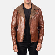 
Alberto Shearling Castanho Jaqueta de Couro para Homem in Brown Sheepskin Leather - Vista frontal e silhueta ajustada | Comprar online