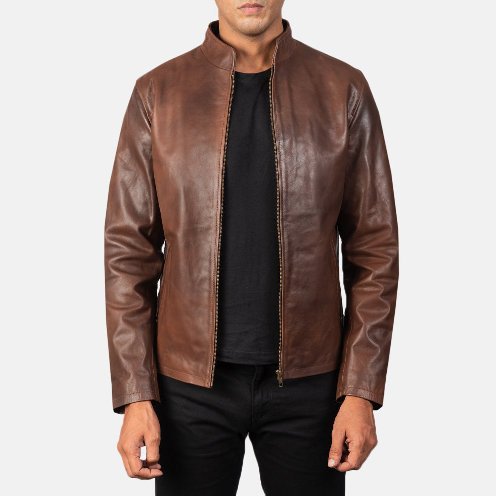 Alex Blusão Biker de Couro para Homem – alternate product view 1