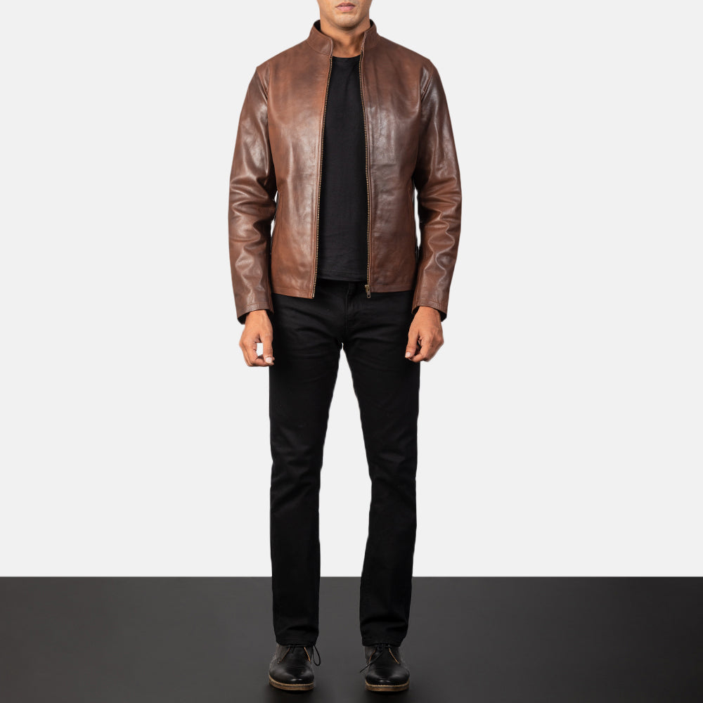 Alex Blusão Biker de Couro para Homem – alternate product view 3