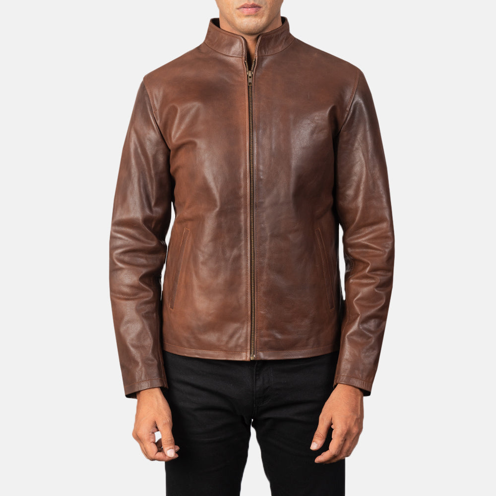 Alex Blusão Biker de Couro para Homem – alternate product view 4