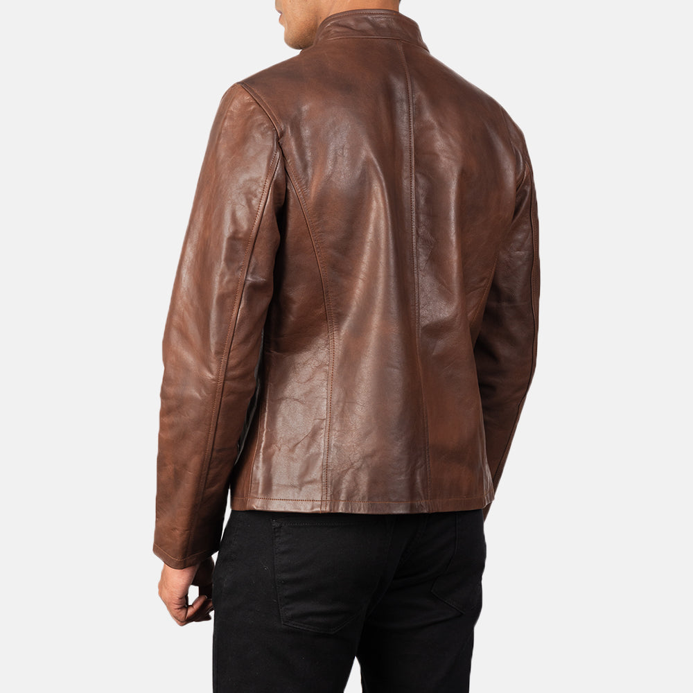 Alex Blusão Biker de Couro para Homem – alternate product view 5