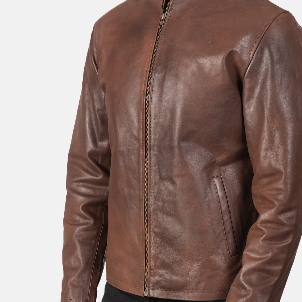 Alex Blusão Biker de Couro para Homem – alternate product view 6