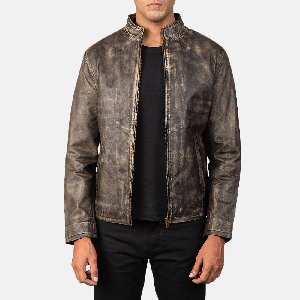 Alex Blusão Biker de Couro para Homem – alternate product view 1