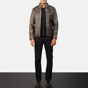 Alex Blusão Biker de Couro para Homem – alternate product view 3