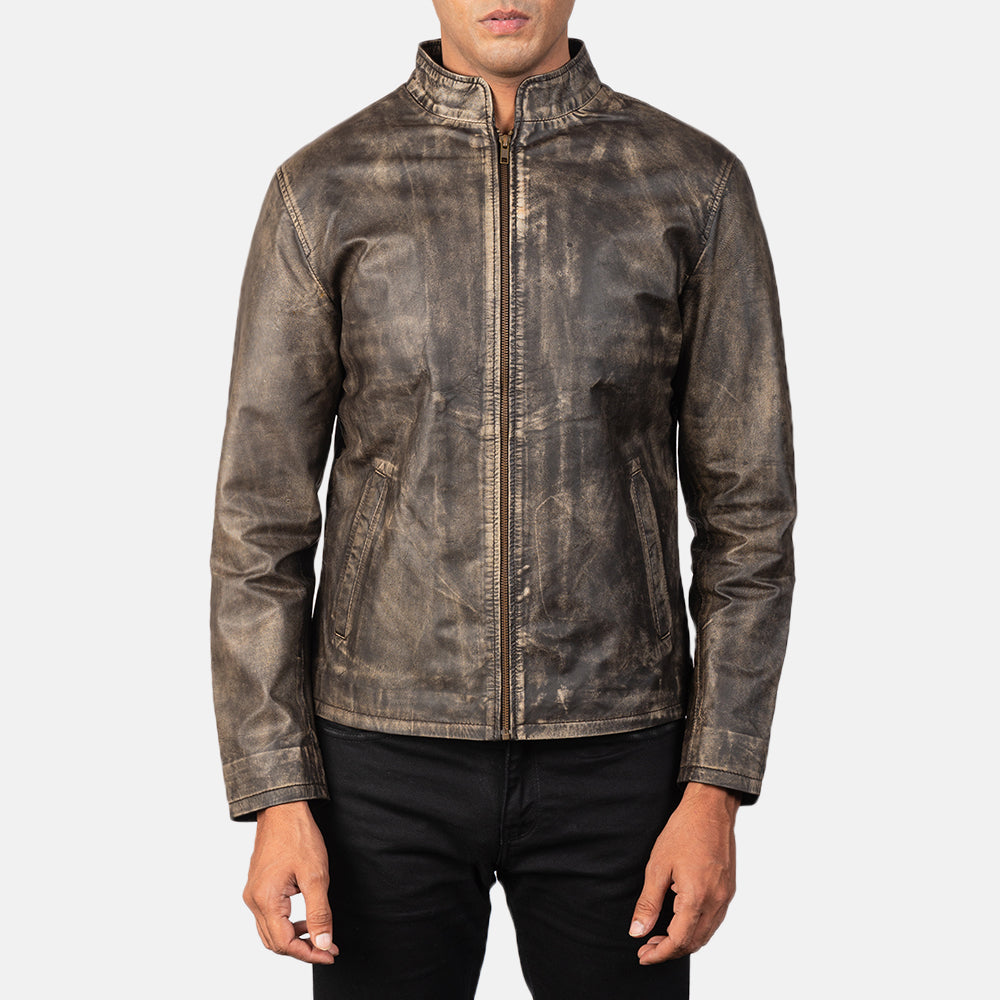 Alex Blusão Biker de Couro para Homem – alternate product view 4