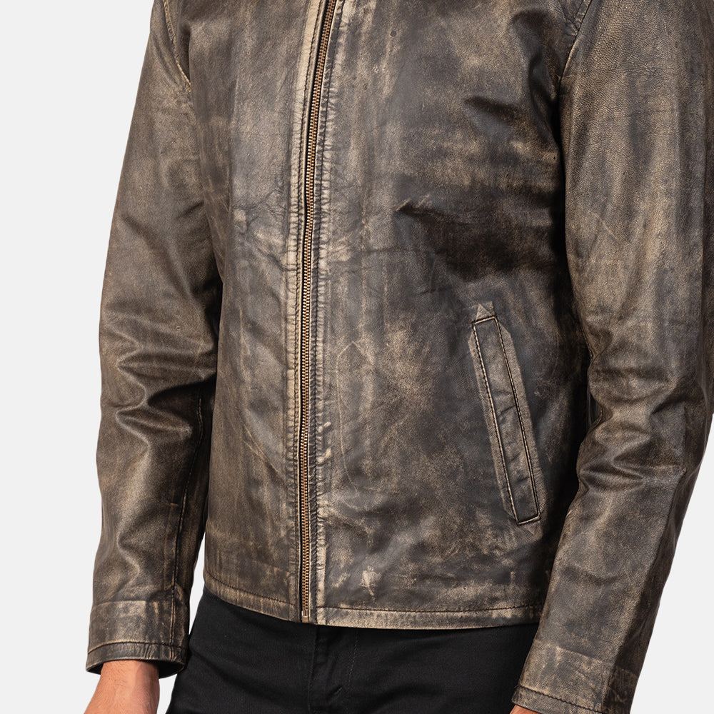 Alex Blusão Biker de Couro para Homem – alternate product view 6