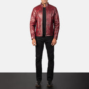 Alex Blusão Biker de Couro para Homem – alternate product view 3