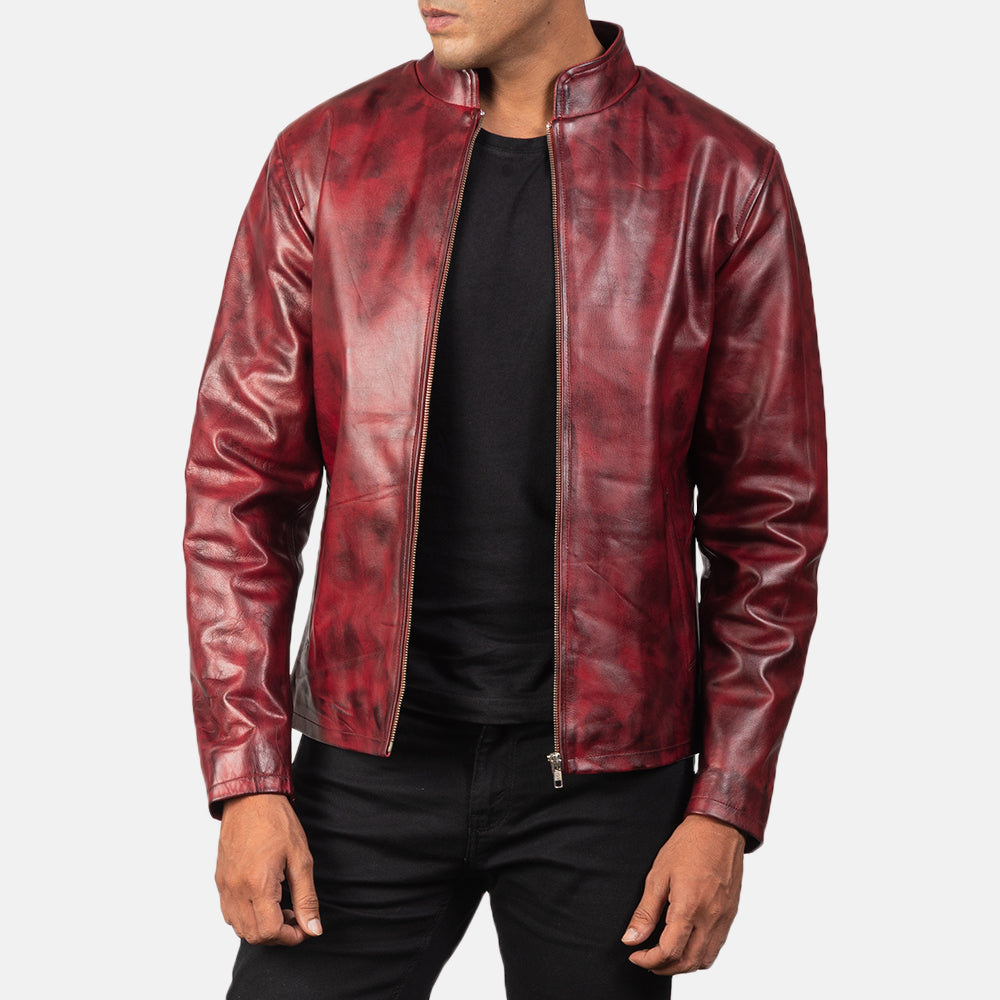 Alex Blusão Biker de Couro para Homem – alternate product view 4