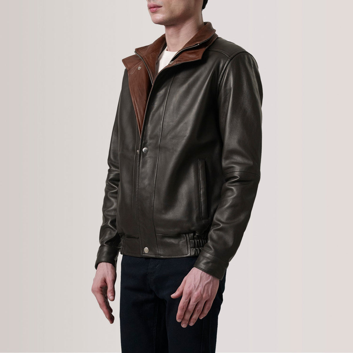 Alfred Blusão Bomber de Couro para Homem – alternate product view 3