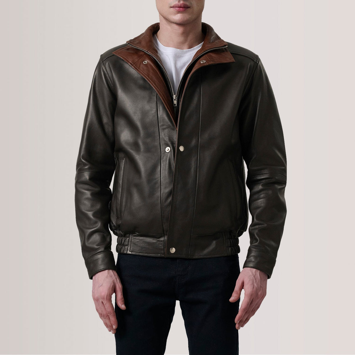 Alfred Blusão Bomber de Couro para Homem – alternate product view 4
