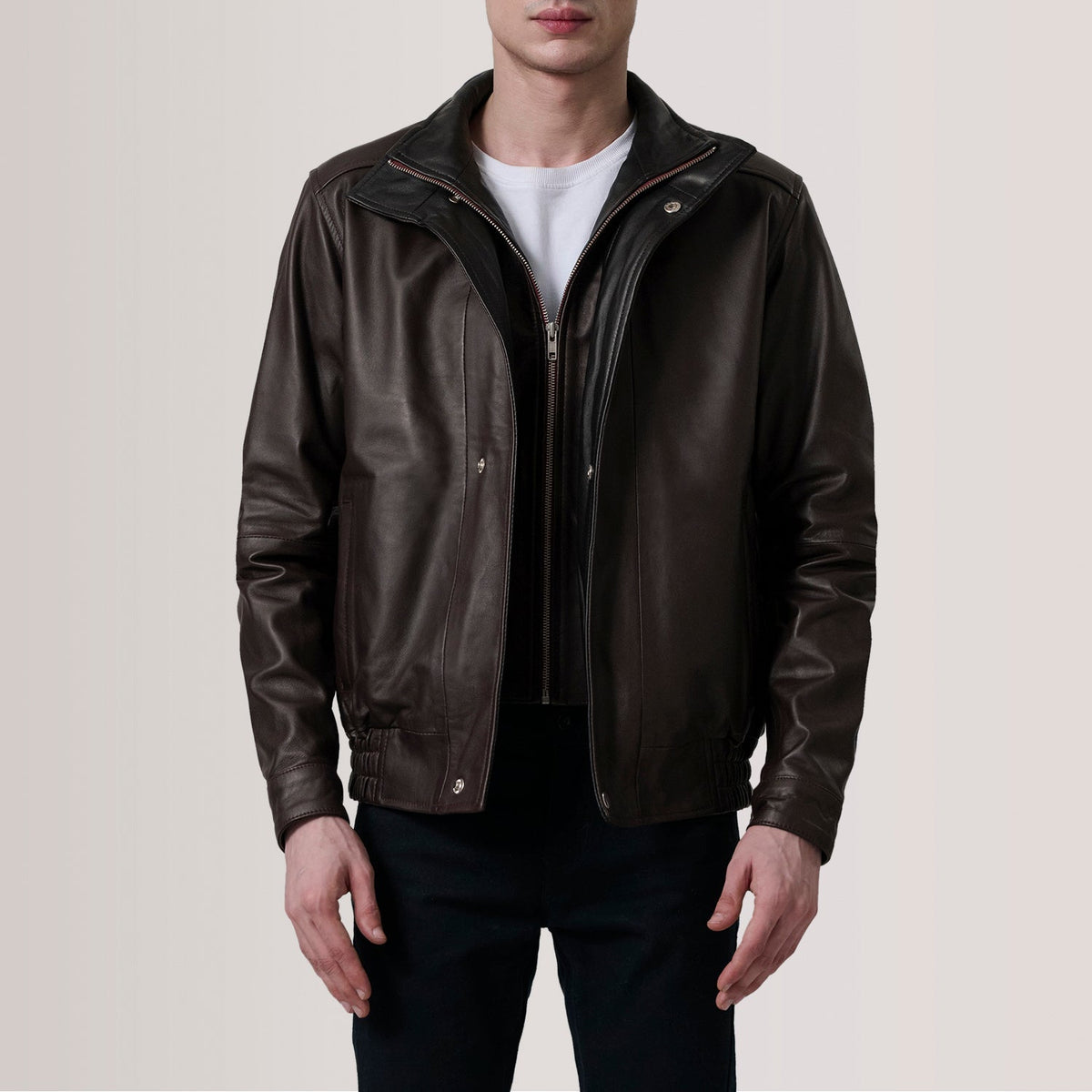 Alfred Blusão Bomber de Couro para Homem – alternate product view 1