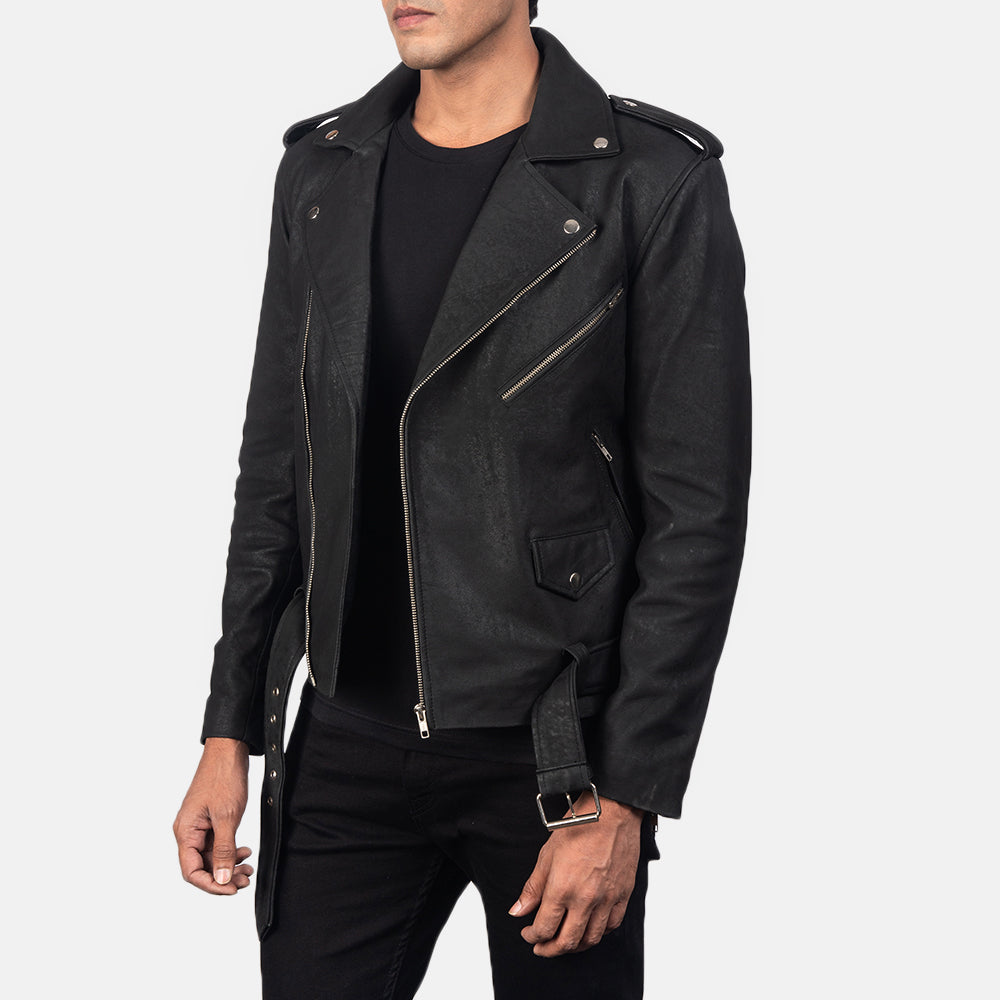 
Allaric Alley Jaqueta Biker de Couro para Homem – alternate product view 2