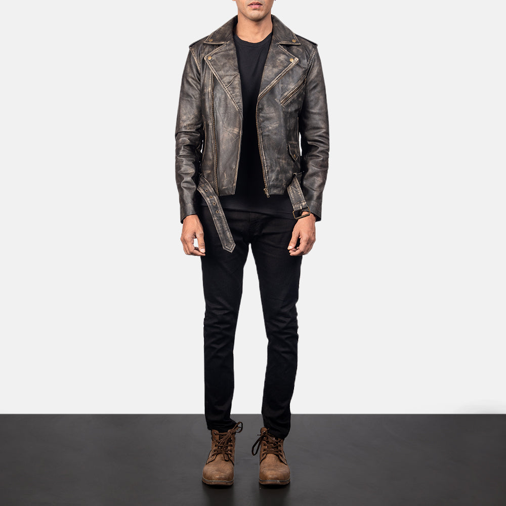 
Allaric Alley Jaqueta Biker de Couro para Homem – alternate product view 4