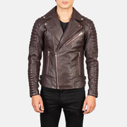 Armand Verde Blusão Biker de Couro para Homem – alternate product view 1
