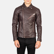 Armand Verde Blusão Biker de Couro para Homem – alternate product view 4