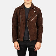Armand Verde Blusão Biker de Couro para Homem – alternate product view 1
