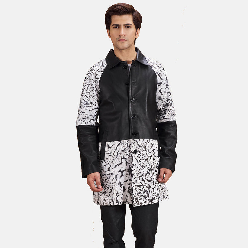 Artistry Preto Dye Casaco de Couro para Homem