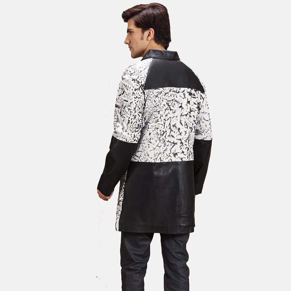 
Vista detalhada of Shirt & Button Hardware on Artistry Preto Dye Casaco em Couro para Homem