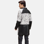 
Vista detalhada of Shirt & Button Hardware on Artistry Preto Dye Casaco em Couro para Homem