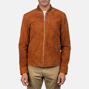 Blain Castanho Blusão Bomber de Couro para Homem – alternate product view 3
