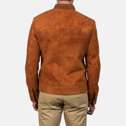 Blain Castanho Blusão Bomber de Couro para Homem – alternate product view 5