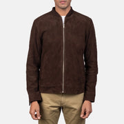 Blain Castanho Blusão Bomber de Couro para Homem – alternate product view 4