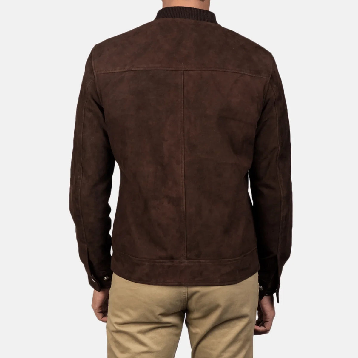 Blain Castanho Blusão Bomber de Couro para Homem – alternate product view 5