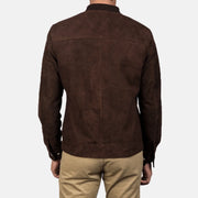 Blain Castanho Blusão Bomber de Couro para Homem – alternate product view 5