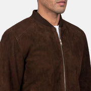 Blain Castanho Blusão Bomber de Couro para Homem – alternate product view 6