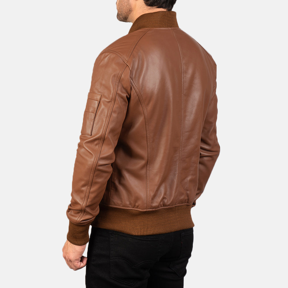 
Bomia MA-1 Jaqueta Bomber de Couro para Homem – alternate product view 5