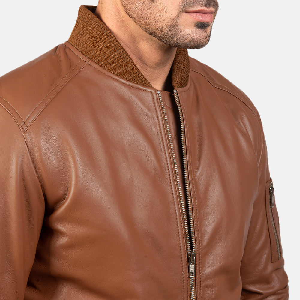 
Bomia MA-1 Jaqueta Bomber de Couro para Homem – alternate product view 6