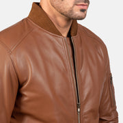
Bomia MA-1 Jaqueta Bomber de Couro para Homem – alternate product view 6