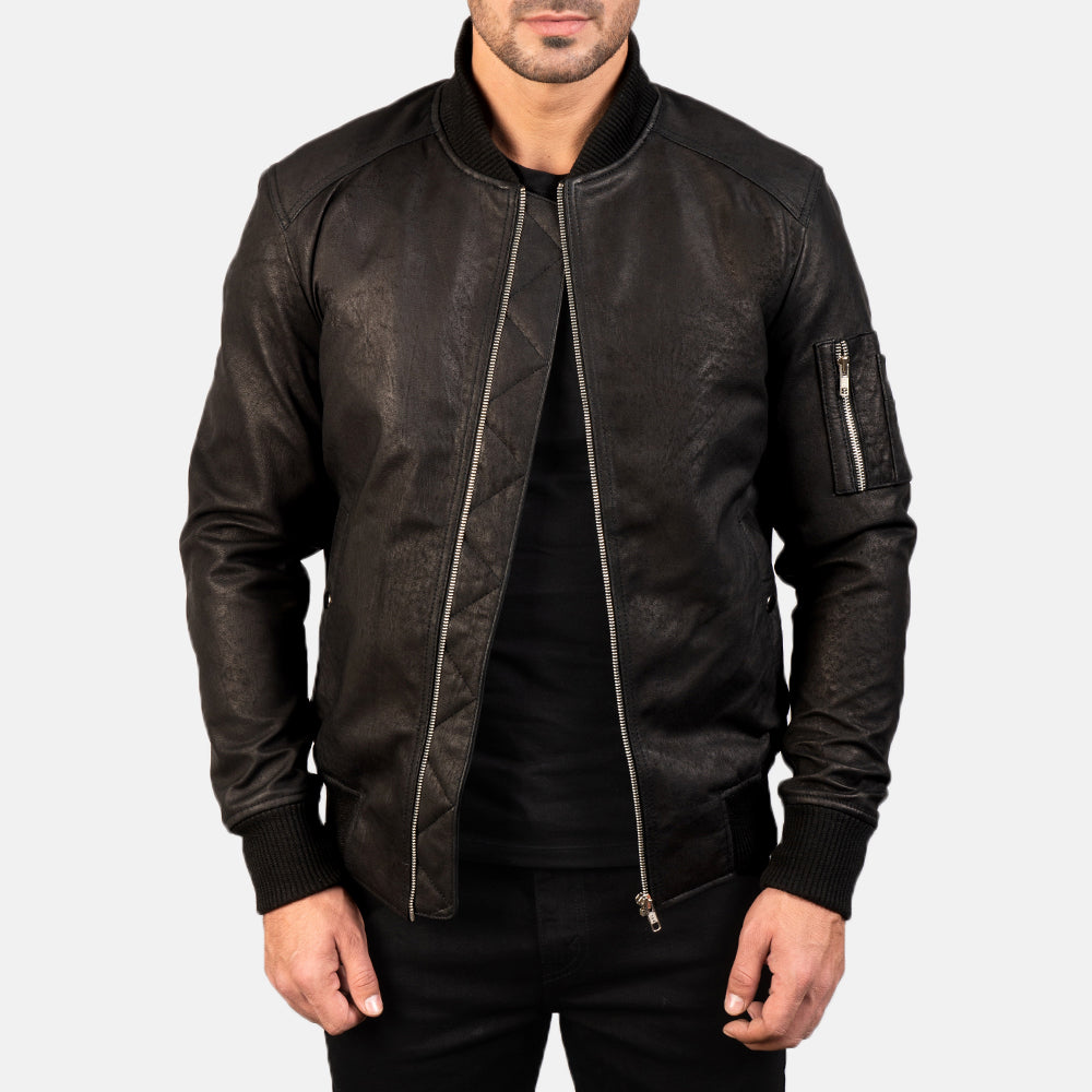 
Bomia MA-1 Jaqueta Bomber de Couro para Homem – alternate product view 1