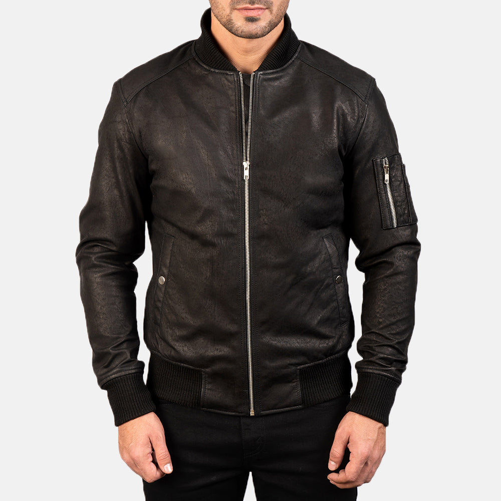 
Bomia MA-1 Jaqueta Bomber de Couro para Homem – alternate product view 3