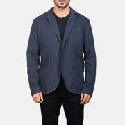 
Borges Navy Azul Blazer em Couro para Homem in Navy Blue Poly-Cotton - Vista frontal e silhueta ajustada | Comprar online
