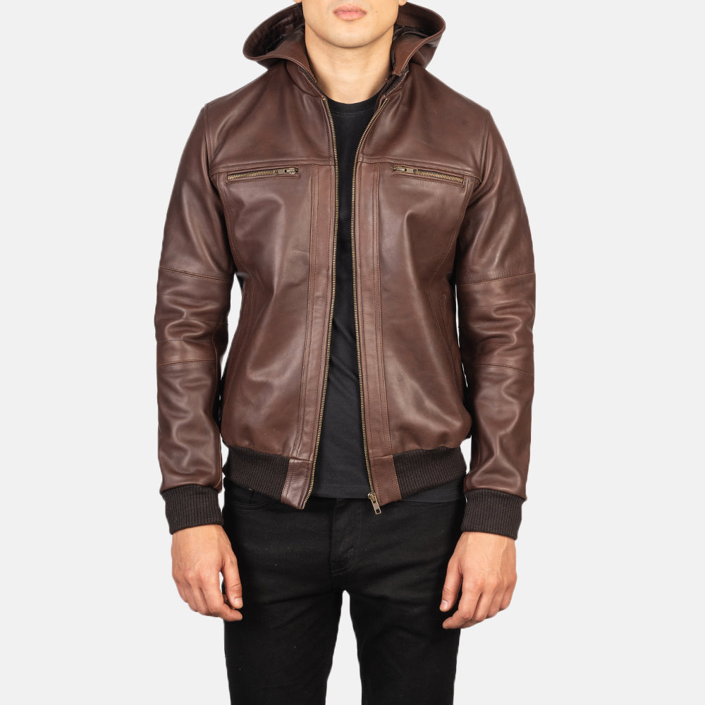 
Bouncer Biz Jaqueta Bomber de Couro para Homem – alternate product view 1